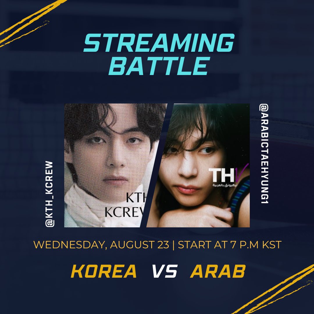 KTH_Kcrew's tweet photo. 📣 📣 STREAMING BATTLE 한 시간 전 📣 📣

#TEAMKOREA VS #TEAMARAB

⏰ 8월 23일 수요일, 오후 7시

한 시간 뒤 부터 !! 

팀코리아와 팀아랍의 스트리밍 배틀이 시작됩니다. 
많은 관심과 참여 부탁드립니다 🇰🇷 🙇‍♀️ https://t.co/OWrVooKmbc