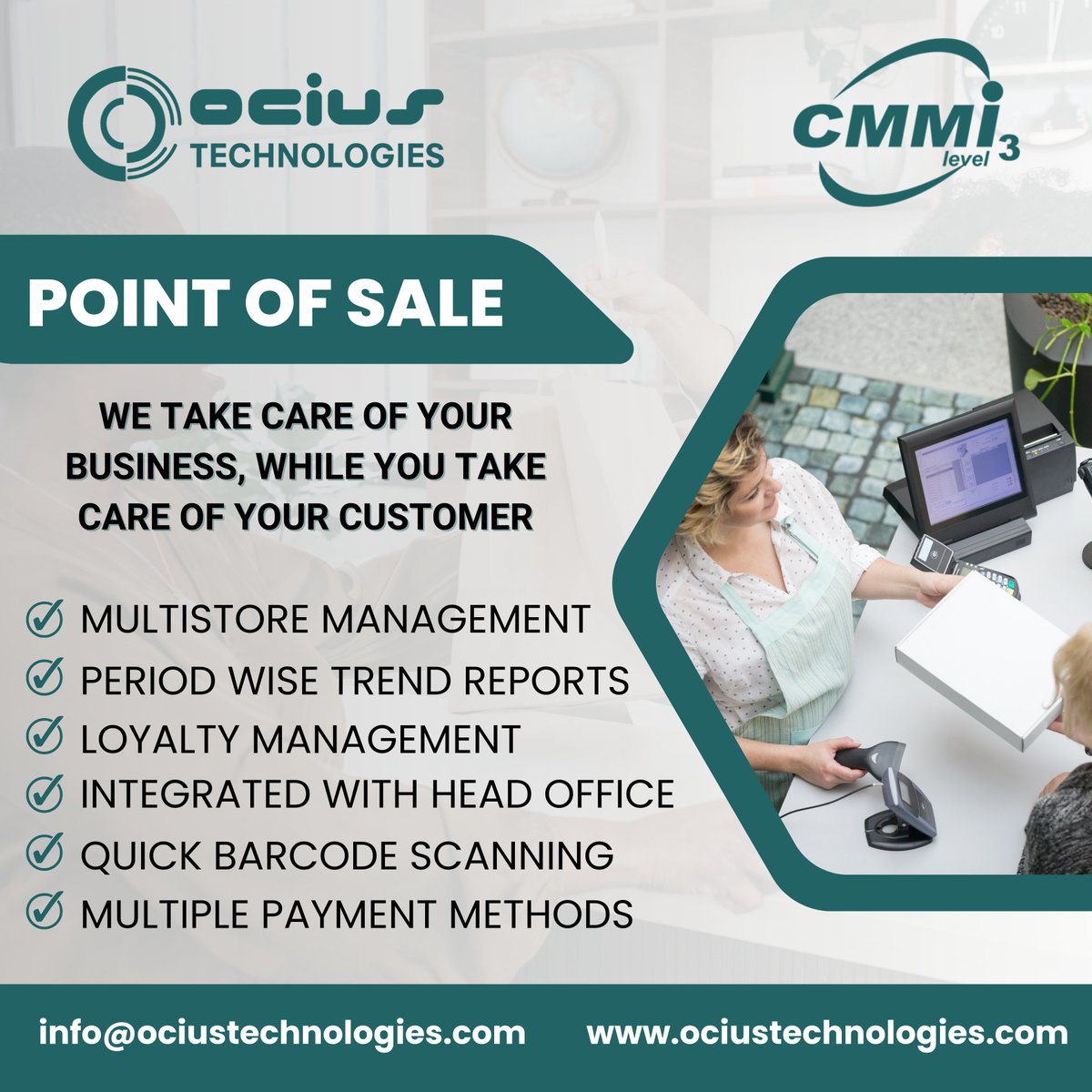 Ocius_Tech's tweet photo. #PointofSaleSoftware (Retail Point of Sale) simplifies the management of retail businesses for all retailers. 
#Storemanagement, #inventory, #customerservice, and #financials give you a better understanding of your business. 

https://t.co/lTIOsr7YoP

#RetailERP https://t.co/os2FzLeaCK