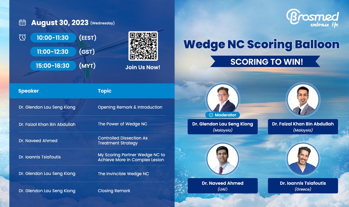 BrosMedMedical's tweet photo. Join @Brosmed on August 30th for an enlightening discussion that unites cardiologists from Malaysia, UAE, and Greece.
Don't miss this opportunity to expand your clinical acumen. 
Click here: https://t.co/ROf7iYs62R 
to discover more applications with our panel.
#WedgeNC https://t.co/I8k7n2zFzJ