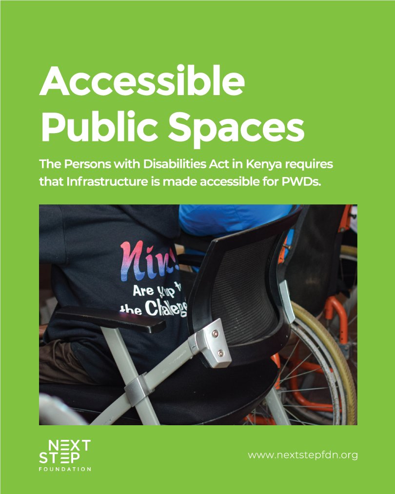 NextStepFdn's tweet image. The Right to Accessible Public Facilities opens pathways for Persons with Disabilities to actively engage in community life, effortlessly #accessing #education, #employment &amp;amp; #essential services. 

What do you know about The PWDs Act? Share your thoughts! (Thread 👇)