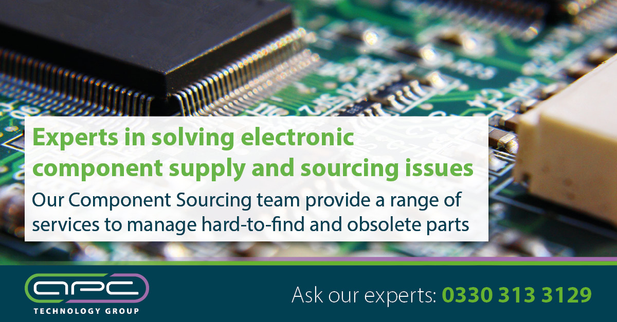 APCTechGroup's tweet photo. APC's #ComponentSourcing team works closely with our global network of verified suppliers to competitively source a wide range of:
- Industrial semiconductors
- Active, passive, EMECH and batteries
- Obsolete, EOL and hard-to-find components
Contact our team today 0330 313 3129 https://t.co/BI5y5zC6O9