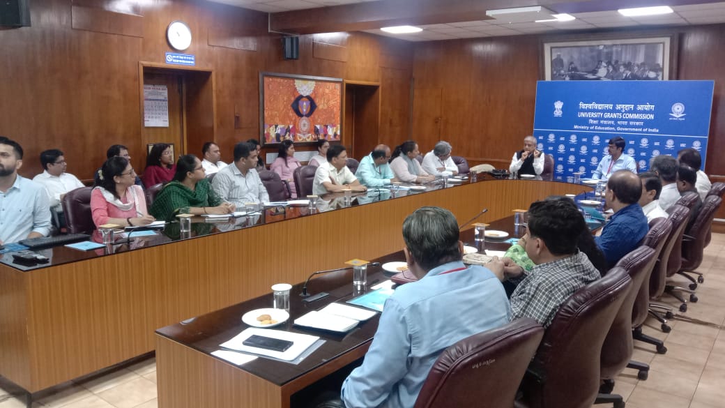 ugc_india's tweet photo. Learning Update: Joint Secretaries and Deputy Secretaries of UGC undergoing a training programme on Generative AI in UGC office. 

CEO and Dean of Wadhawani Institute of Technology and Policy is leading the programme. 

#GenerativeAI #ArtificialIntelligence #EducationTechnology https://t.co/BLPsdGXjbm
