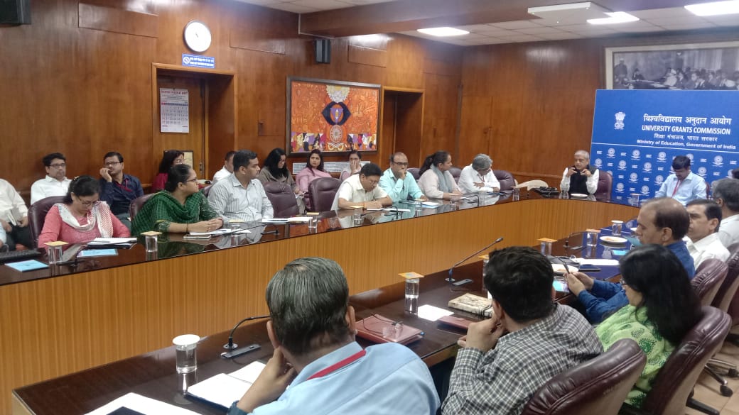 ugc_india's tweet photo. Learning Update: Joint Secretaries and Deputy Secretaries of UGC undergoing a training programme on Generative AI in UGC office. 

CEO and Dean of Wadhawani Institute of Technology and Policy is leading the programme. 

#GenerativeAI #ArtificialIntelligence #EducationTechnology https://t.co/BLPsdGXjbm