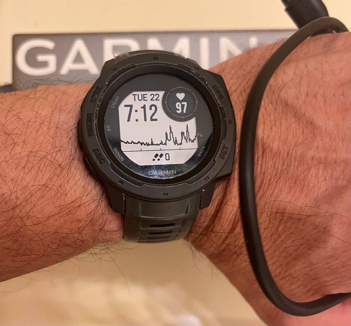I'm giving away this Garmin Instinct Rugged sports/smart watch along with the charging chord. I only used it for 4 months and it's been sitting in my dresser drawer since June of 2022 because I bought another Garmin. To qualify, you must be following me and repost this tweet. I