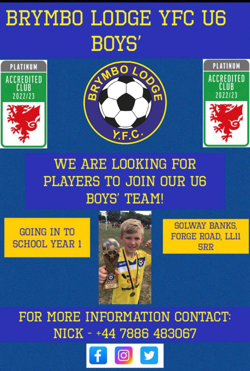 Please share so we can grow grassroots football in the Wrexham area 👍
