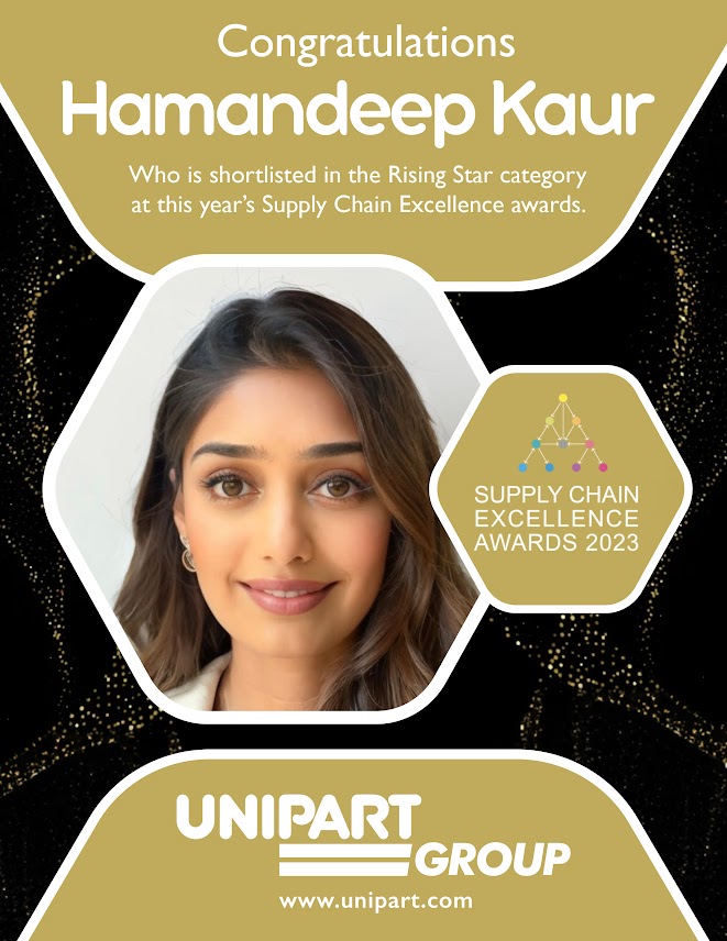 👏 Congratulations to Hamandeep Kaur who is shortlisted in the Rising Star category at the @SCE_Awards 2023 Good luck Hamandeep 🤞 unipartjobs.com #SCEA23 #logistics #supplychain #people #learninganddevelopment @UnipartLogistic