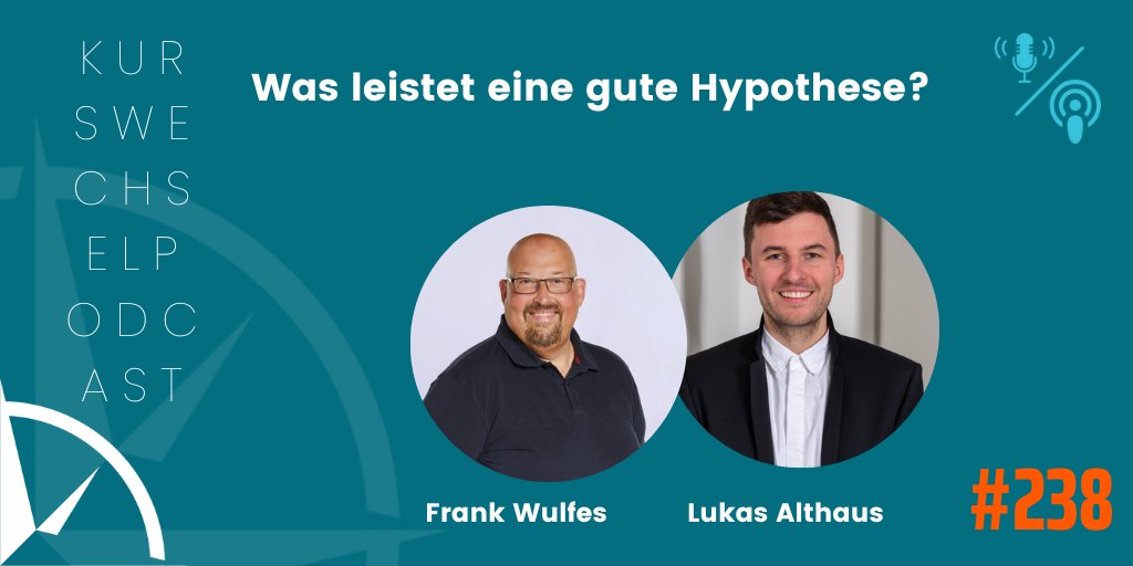 In der neuesten Episode des #kwpodcast sprechen die <a href="/Kurswechsler/">Kurswechsel.jetzt</a> Frank Wulfes und Lukas Althaus darüber, welche Kraft eine gute Hypothese haben kann. 

kurswechsel.jetzt/238
