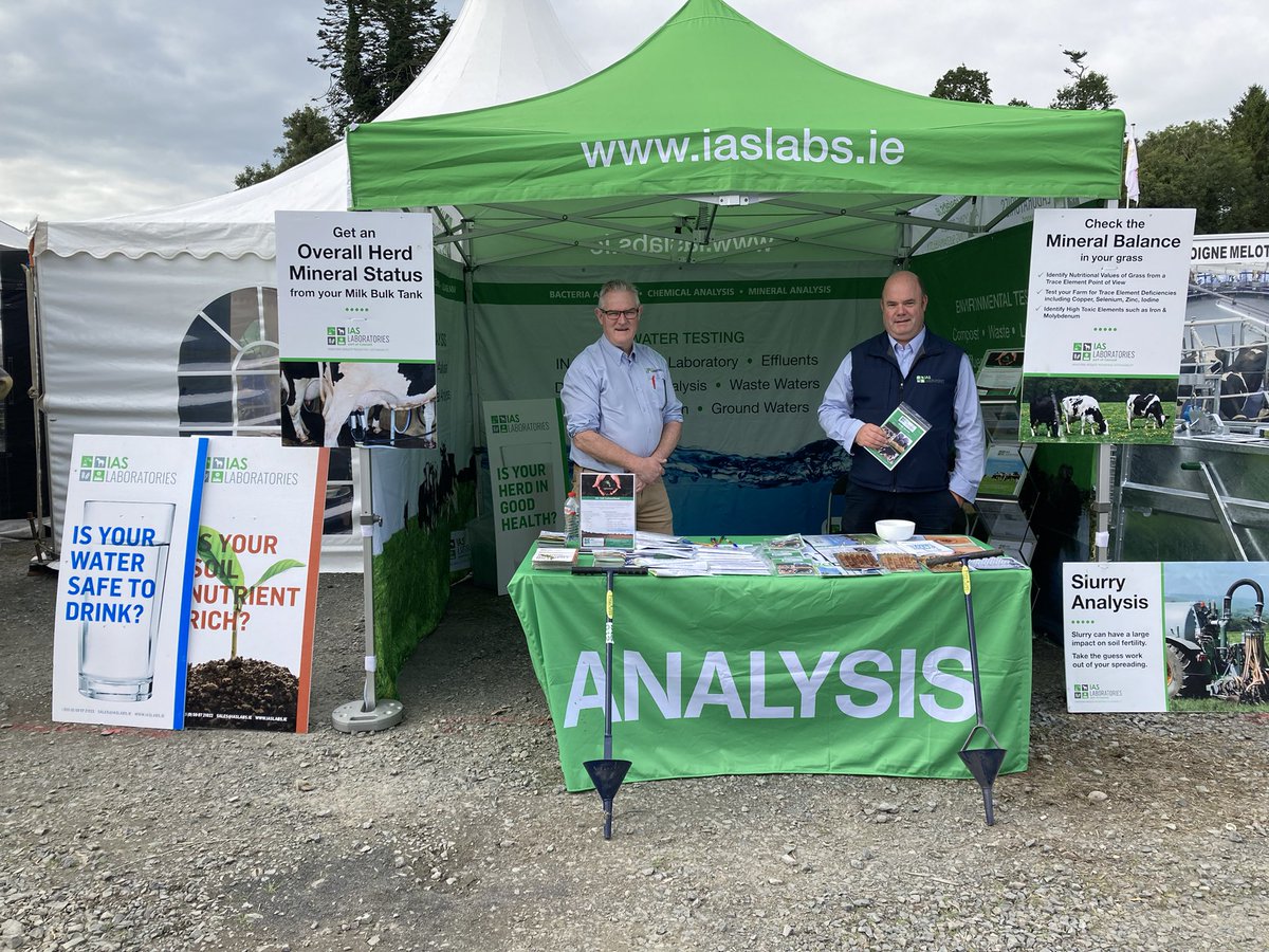 IASLabs's tweet photo. We have arrived at the 82nd at Virginia Show Co Cavan. 

Our experts are ready to answer any questions about our agricultural and environmental analysis services, so come find us at our trade stand today.
 
#SaferHealtherPlanet
#Agriculture
#grasstomilk
@virginiashow https://t.co/x0JY7XaZxL