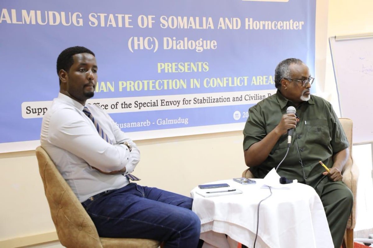 The Government of Galmudug will ensure the safety of the citizens during the operations. We will keep the people on our side for their welfare &amp; success of operation.

Thanks to the Special Envoy for Civil Protection, @HshPrez2Ware &amp; the Horn Center for this  important work.
