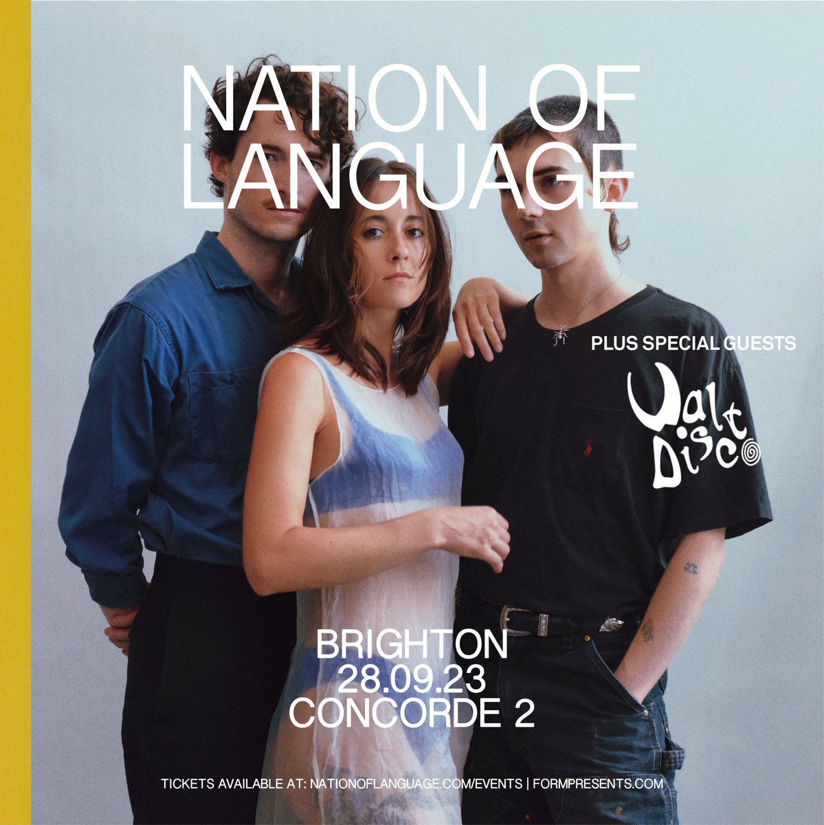 💥💥 Coming Soon 💥💥 NYC @notionofanguish are bringing their danceable and impassioned takes on new wave and post-punk traditions to Concorde 2 in a few weeks! With support coming from the fantastic @waltdisco Grab your tickets here...bit.ly/3KPLt7J