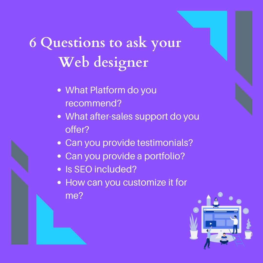 DaniqueVyent's tweet photo. Navigating Web Design: Unlock success by asking these crucial 6 questions to your web designer for a seamless digital presence. 💻🔍

#WebDesignQuestions #DesignerConsultation #DigitalPresence #WebDesignInsights #WebsiteSuccess #DesignInquiries #DigitalStrategy https://t.co/t6rVurHkiZ