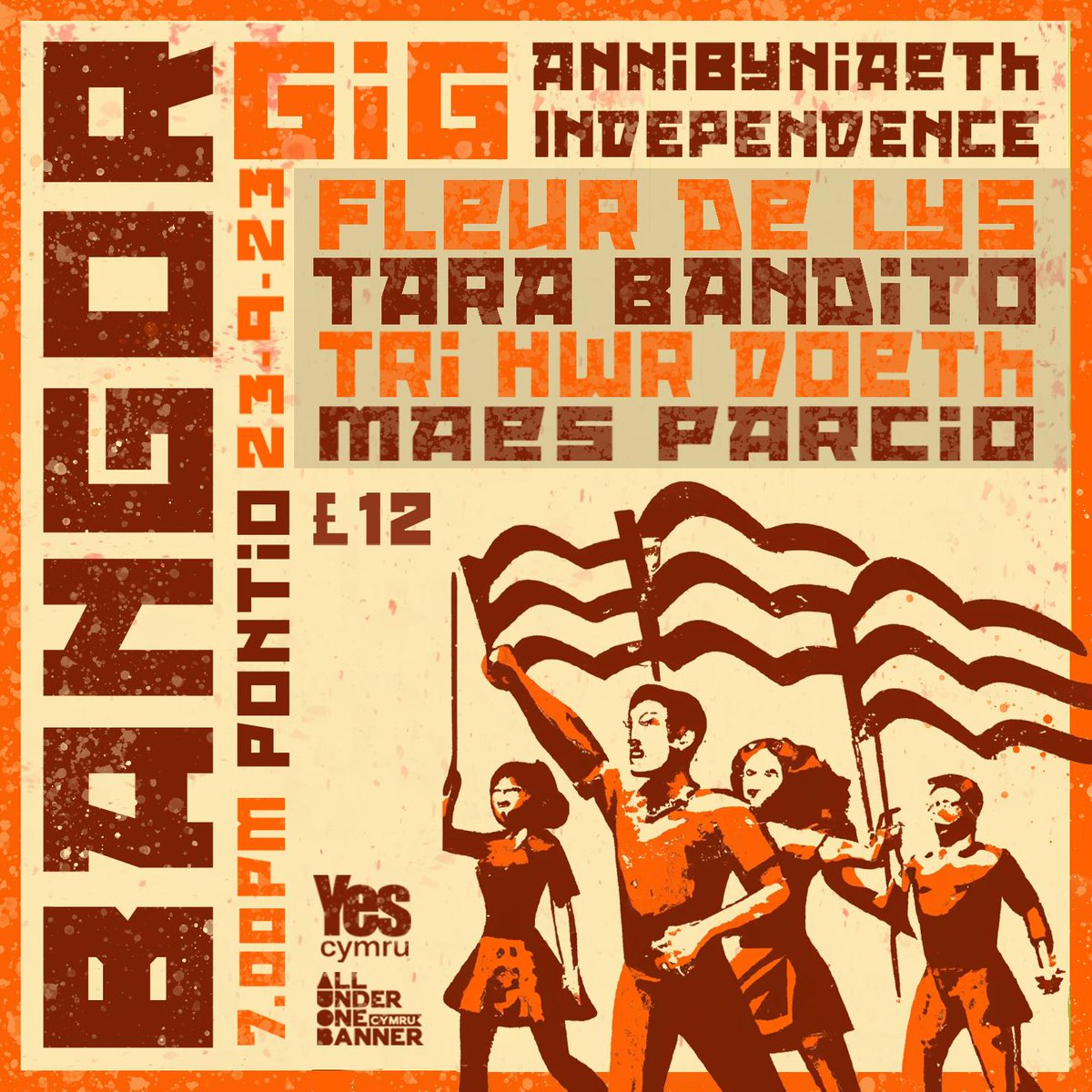 Bangor Independence #IndyWales Gig
(On the day of the Bangor March, at Pontio).

Tickets are selling fast for the Bangor independence gig. It's a family-friendly event, and children are welcomed. Come to Bangor for the March + stay for the weekend.
More:
yes.cymru/gig_bangor