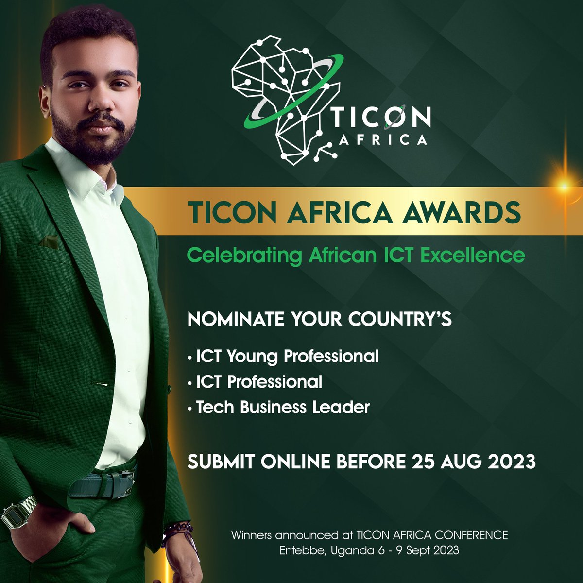 TICONA_AFRICA's tweet photo. We are celebrating African ICT excellence at the inaugural TICON AFRICA Conference. Get your nominations in for the TICON Africa Awards here https://t.co/2Nm4QelJse before 25 August 2023

#ticonawards2023 #ticonafricaconference2023 #informationtechnology #technology #ICT https://t.co/xJiKAUfJAB