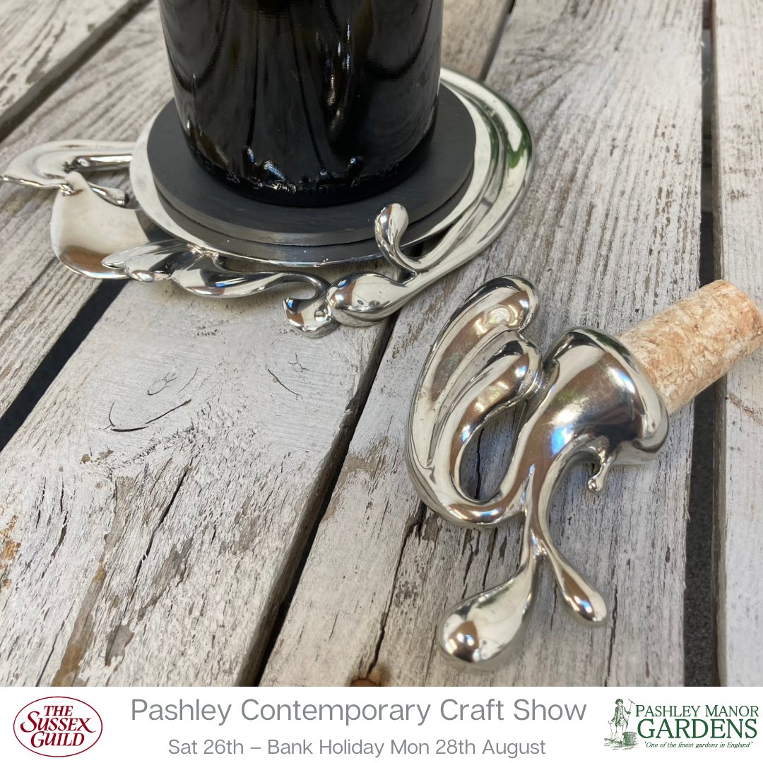 Looking forward to my next show this weekend with <a href="/TheSussexGuild/">The Sussex Guild</a> at the beautiful <a href="/PashleyManorGdn/">Pashley Manor Garden</a> stunning gardens,stunning work and lovely cafe for tea and cake!(essential!) #handmadecraft #whatsonwadhurst #bottlestopper #bottlestand