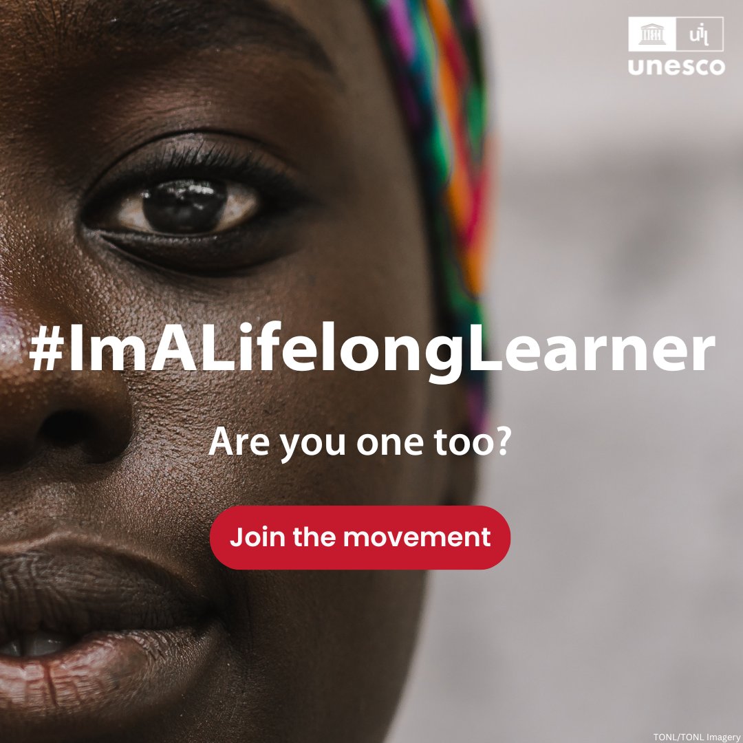 Embrace the power of #lifelonglearning! Let's celebrate the diverse stories of lifelong learners worldwide. Join our #ImALifelongLearner campaign and share your learning journey today! 👉🏽 on.unesco.org/3s6H2yn