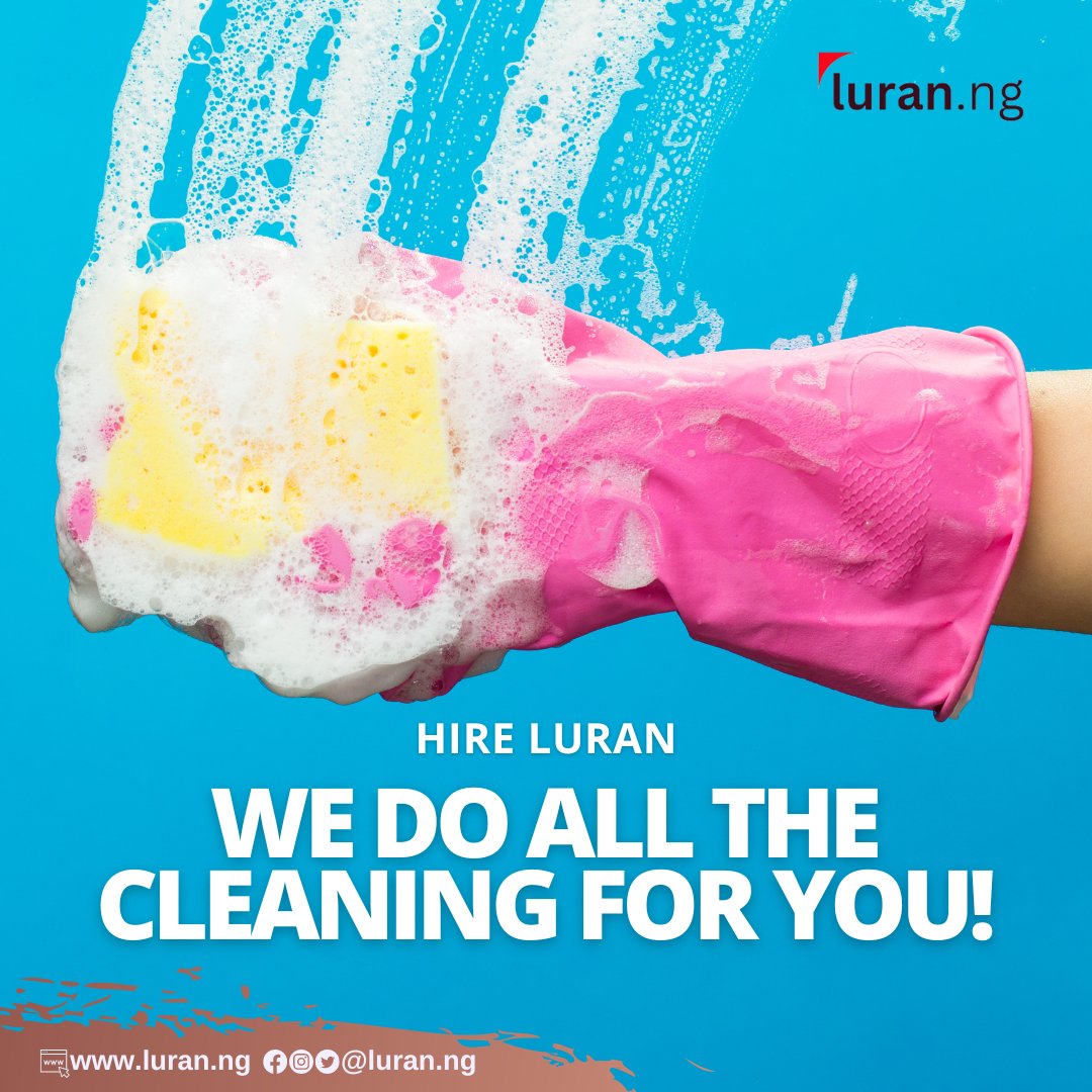 Spend your free time doing what you really want to do, leave the heavy stuff to us! 

Send us a message to get started😉

#luran #lurandomestics #abujabusinesses