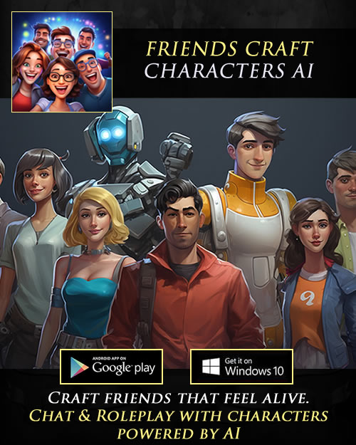 RoboBotStudio's tweet image. 🎉 Exciting News! Introducing "Friends Craft" App 🤖🎨
Hey there, tech enthusiasts and creative minds! 🌟 Get ready to dive into a world of endless possibilities with our brand-new app, "Friends Craft: Characters AI".
- Play Store: shorturl.at/yzGR0