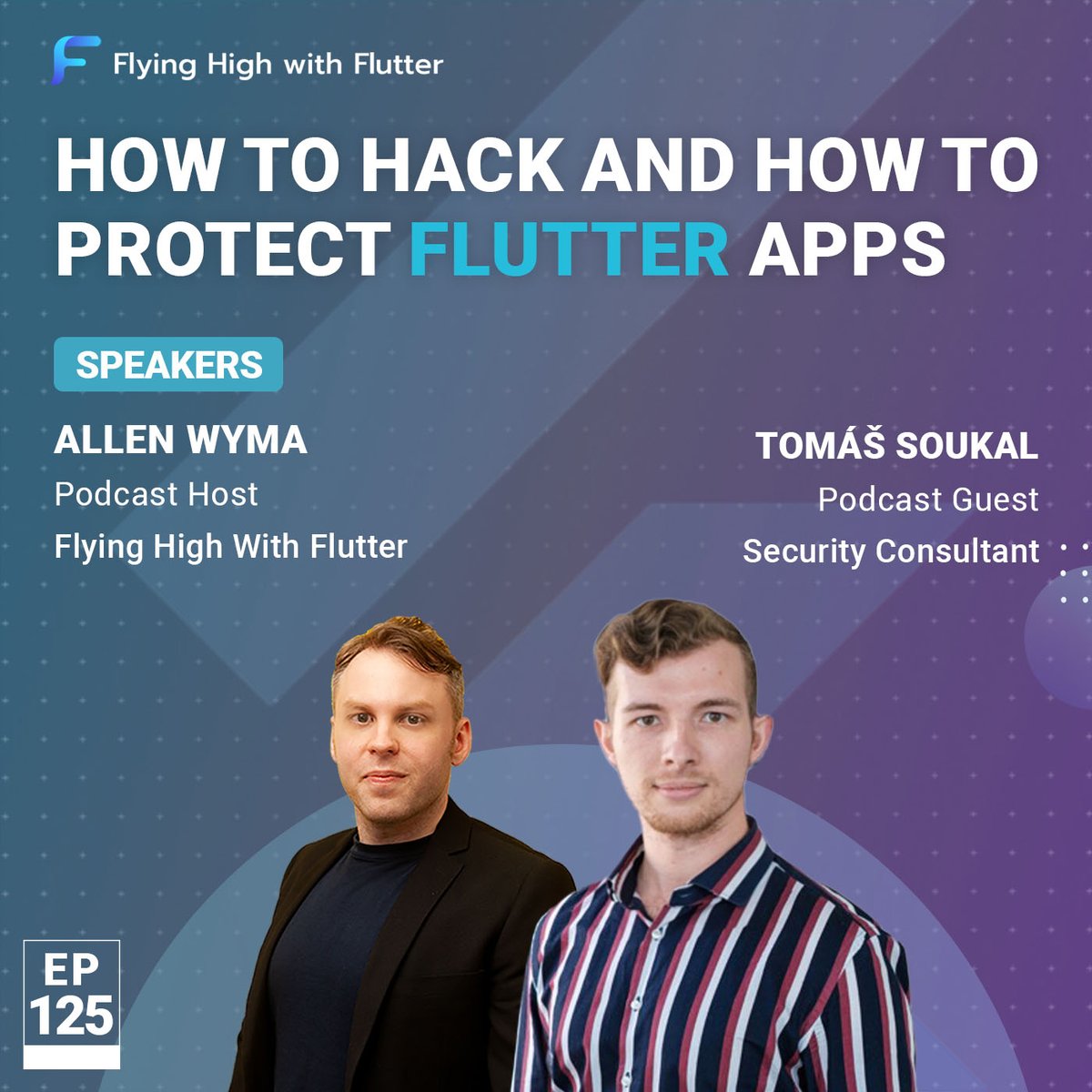 #flyinghighwithflutter Tomáš Soukal @SirionRazzer shared with us about hacking and protecting Flutter apps on #podcast show with @allenwyma Watch episode: youtu.be/GAyMKdU_zLc #flutterdev #dart #dartlang #fluttercommunity #fhwf #flutter #appsecurity #FlutterTips