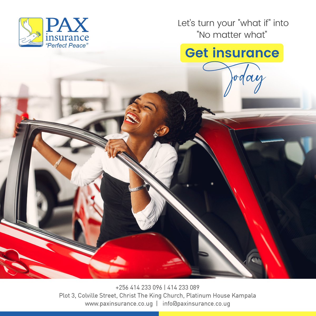 InsurancePax's tweet image. From uncertainty to confidence – it's time to switch from 'what if' to 'no matter what' with our #insurancecovers. 🌐 

Call us on +256 414 233 096/+256 414 233 089 

#SecureYourLife #Insurance #RiskManagement #Riskresoution