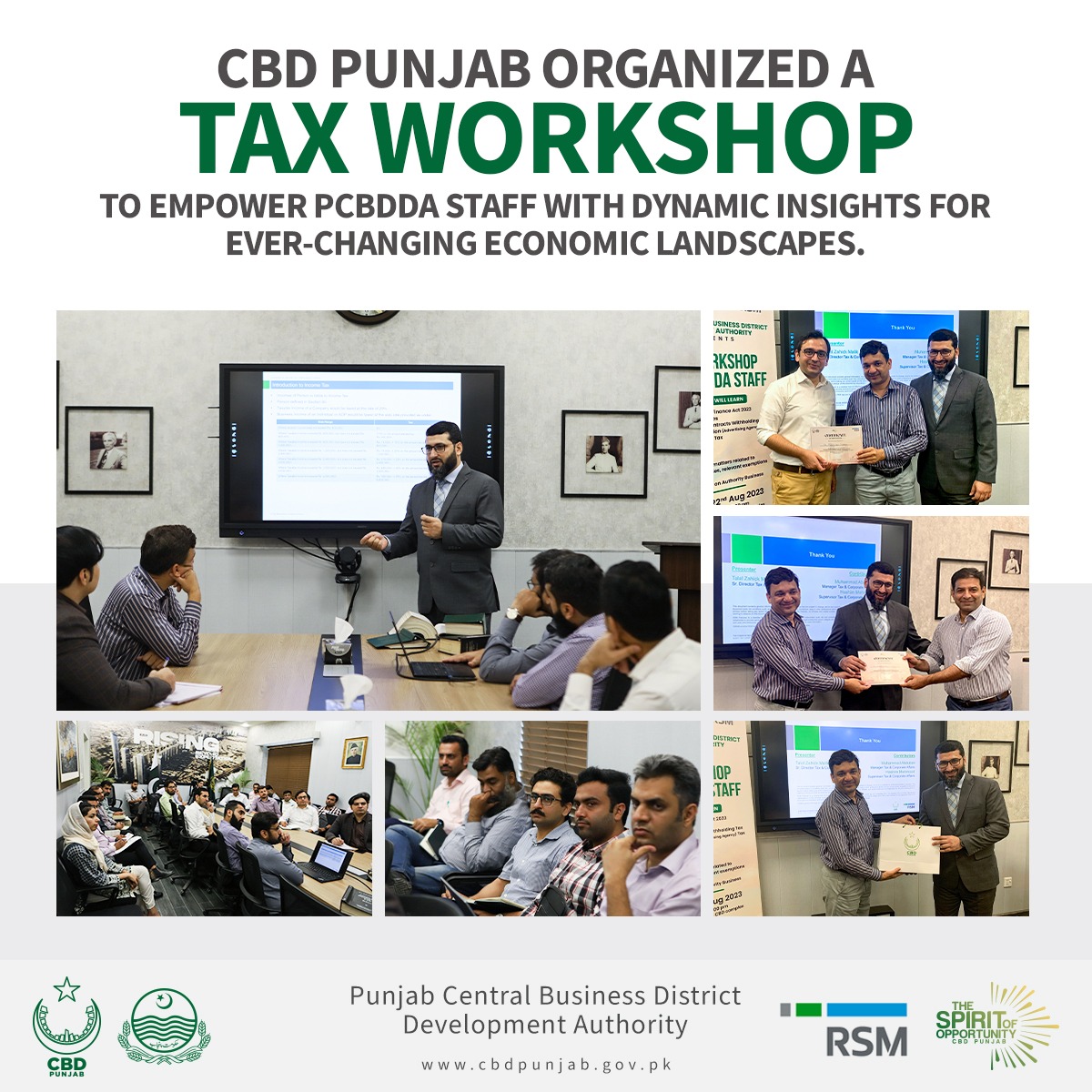 CBDPunjab's tweet photo. CBD Punjab organized an informative ‘Tax Workshop’ on August 22, 2023, at CBD Complex.
The aim of this workshop was to help PCBDDA Staff improve their knowledge of the changing dynamics of taxation to enhance quality assurance in their work.
#CBDPunjab #CBD #Punjab #PCBDDA #Workshop #taxianjun