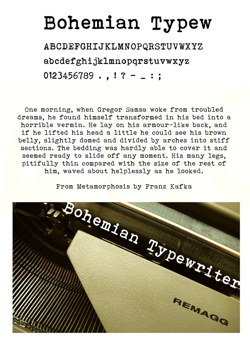 Looking for a 📇 TYPEWRITER TYPEFACE 📇 that imitates ink on paper and uses variable technology to go between one "version" of ink to another (or several).

See image for reference — ie not a pure digital typewriter font.

(I know I have seen this somewhere but where?)