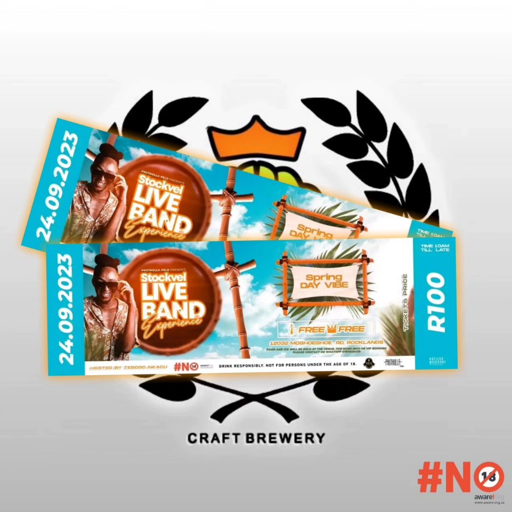 CraftRooted's tweet image. The STOCKVEL LIVE BAND EXPERIENCE countdown has begun!
To add on to the pleasure of the experience, Rooted will be giving a complimentary blue gin &amp;amp; tonic to the first 20 people who buy their ticket from us.
Reach us via DM or contact us on 071 993 3451 for your tickets