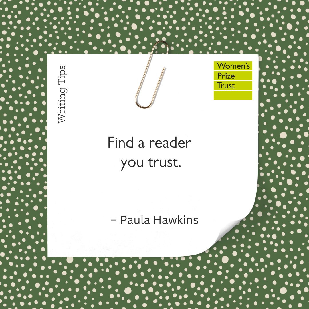 WomensPrize's tweet image. They're worth their weight in gold!
Thank you Paula Hawkins
#WritingTips #Writingtipsandtricks #AmWriting