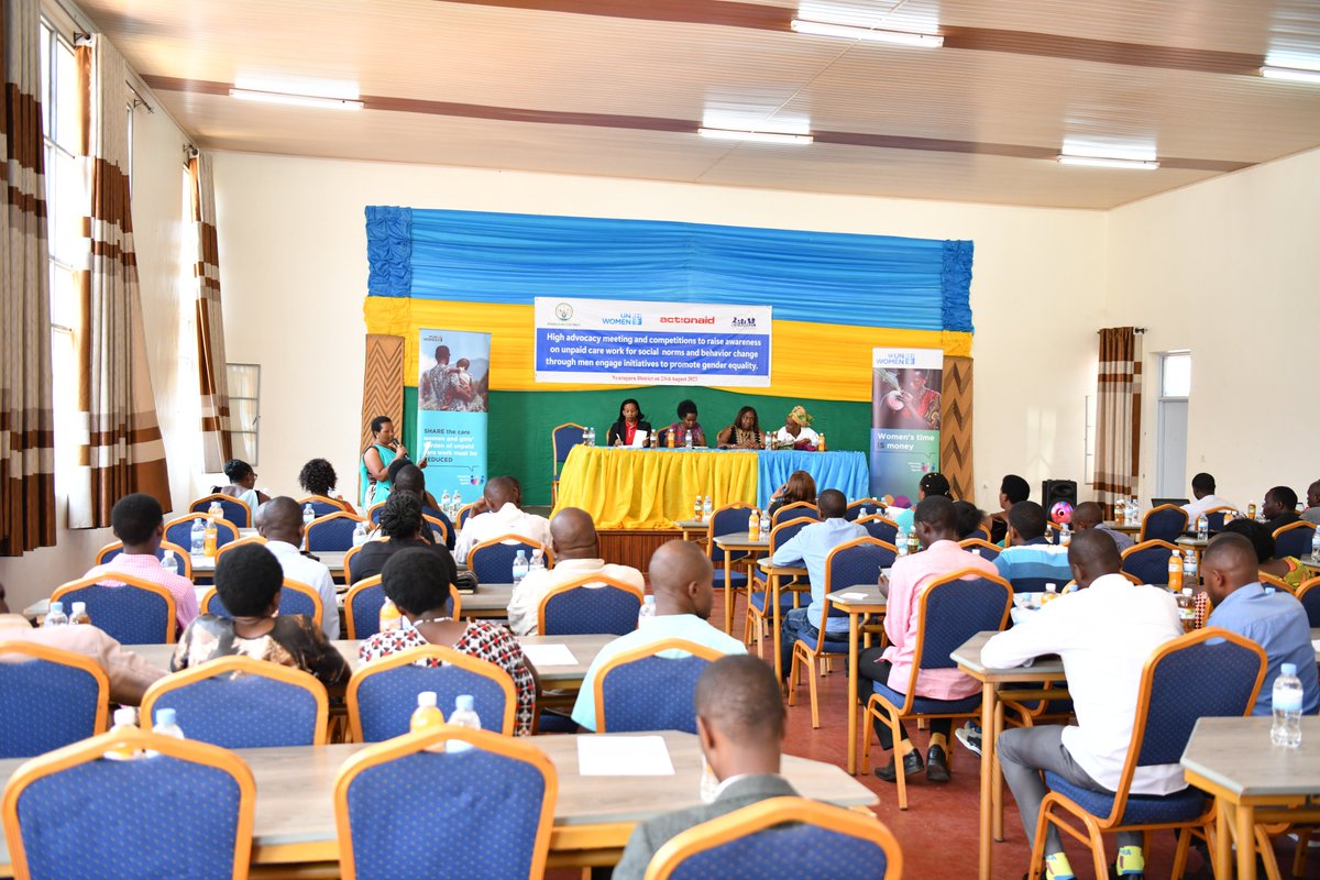 unwomenrwanda's tweet photo. #Today, @UN_Women with @NyaruguruDistr @actionaidrwanda @rwamrec have convened key actors from #Nyaruguru for a high advocacy meeting to raise awareness on unpaid care work & explore strategies to transform social norms & strengthen policy & #MenEngagement for #GenderEquality. https://t.co/unb3MDjLGE