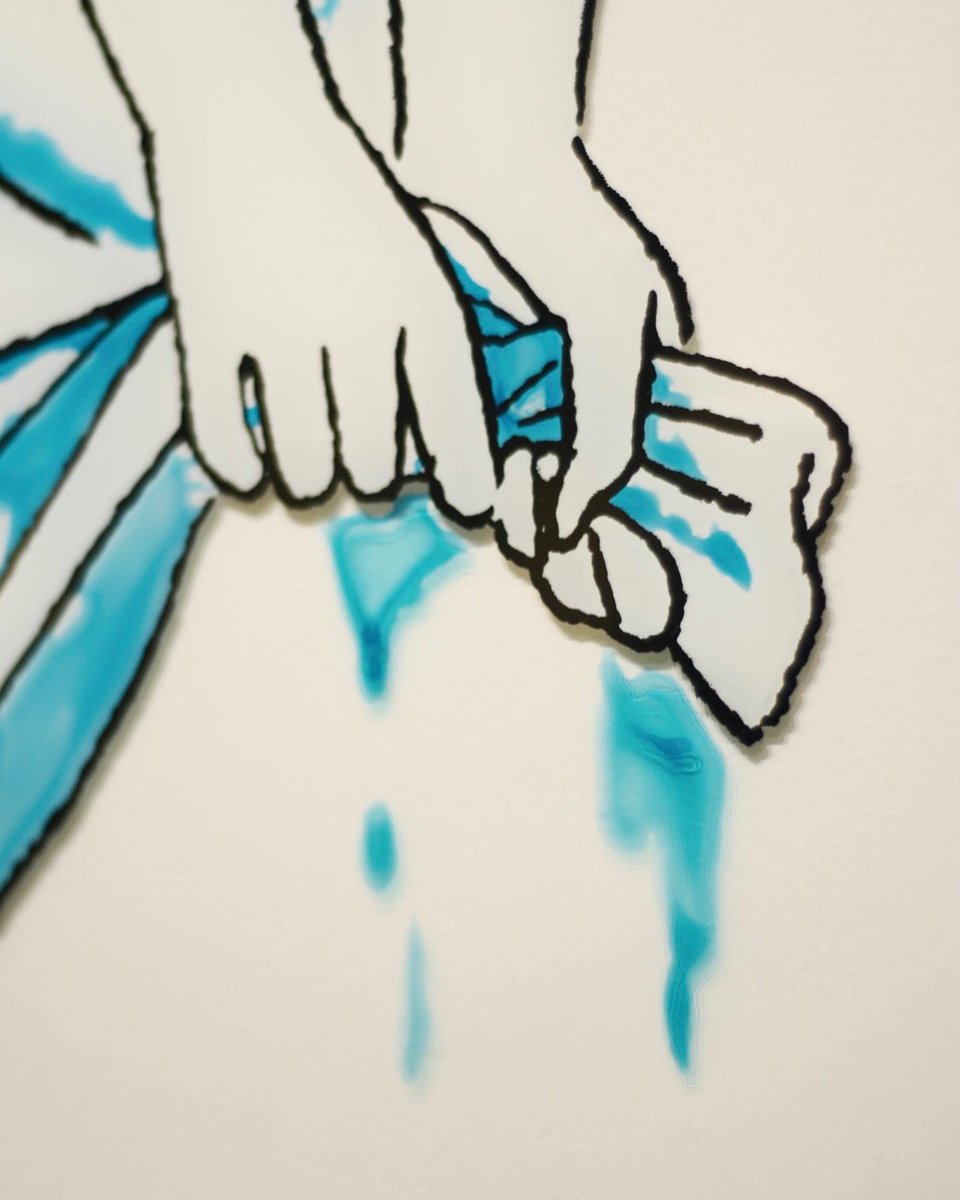 フォスフォフィライト(宝石の国) 「今日は20時までおります!影の落ちる様子が写真にうまく写りきらないので、ぜひ実物」|水元さきの@作品集発売中のイラスト