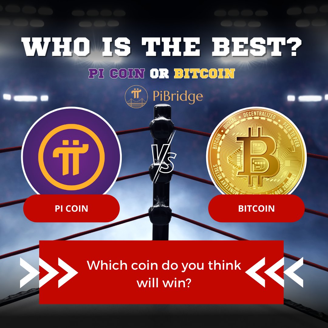 🏆WHO IS THE BEST ???🏆 1. PI NETWORK 2. BITCOIN In this round, the battle  is between Pi Network and Bitcoin to determine the victor of this survey.  Comment the coin you