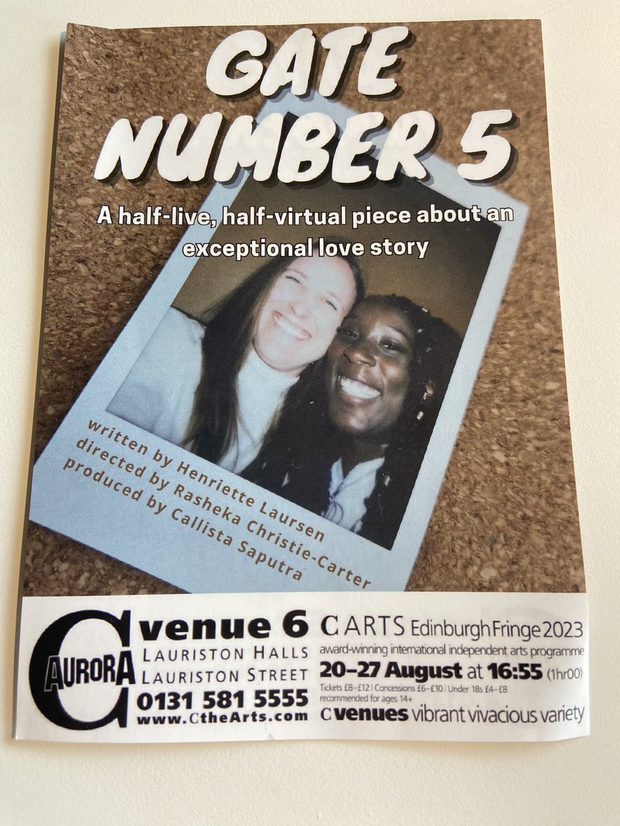 CliffClub95's tweet image. Writer Paul went to see friend @HenrietteLaurs2’s new play, GATE NUMBER 5, @Cvenues yesterday!  A funny, moving, queer love story with an unexpected turn.  Henriette is only here this week, so get to it!! 👏🎭🇩🇰❤️