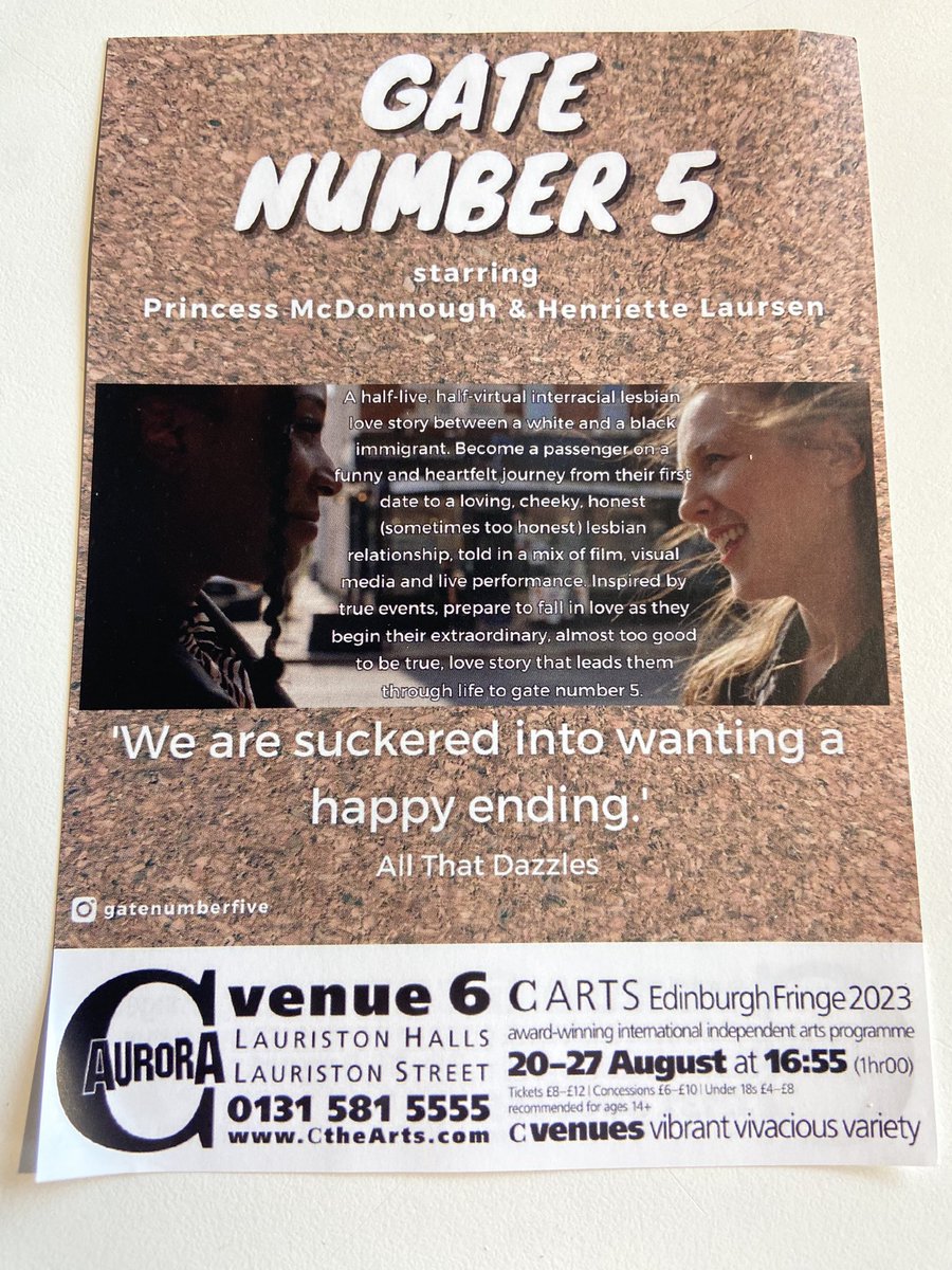 CliffClub95's tweet image. Writer Paul went to see friend @HenrietteLaurs2’s new play, GATE NUMBER 5, @Cvenues yesterday!  A funny, moving, queer love story with an unexpected turn.  Henriette is only here this week, so get to it!! 👏🎭🇩🇰❤️