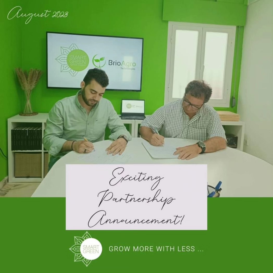 sg_agritech's tweet photo. #SmartGreen thrilled to announce that we have formed a powerful partnership with @BrioAgro, a leading Spanish company that delivers #innovative solutions for #water_management

During the #EMPHASIS project mission, organized by ASCAME &amp; CTA(Technological Corporation of Andalusia) https://t.co/BvAGjDPiYe