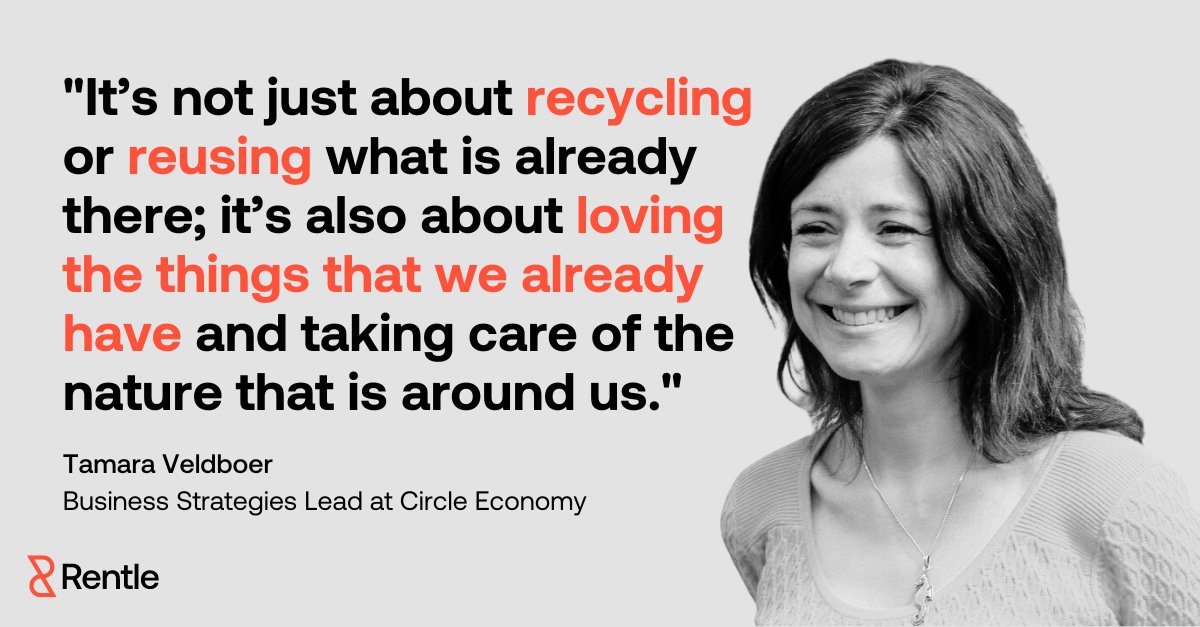 And that’s the beauty of the circular economy. ✨
Big thanks to Tamara Veldboer from Circle Economy for sharing her thoughts and insights on the circular economy, remember to check out the whole interview at hubs.ly/Q01_Xz1m0 

#CircularEconomy #Sustainability #RentleTalks
