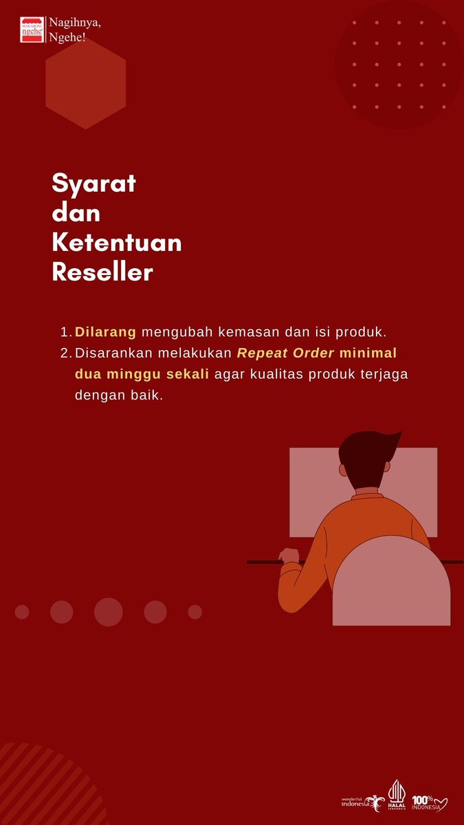 Bukan cuma bisa jajan MaHe tiap hari doang nih, #MaHeAddicts juga bisa ikut cuan sama MaHe lohhhh. Cek link bit.ly/panduanreselle… yaaaa

#makaroningehe 
#cemilanindonesia 
#snackkhasindonesia 
#cemilan 
#ngehe 
#nagihnyangehe 
#reseller