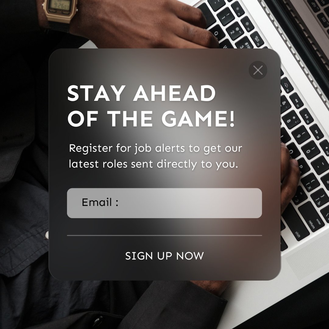 Get a head start on your job search and sign up for our job alerts today! With our latest job opportunities delivered directly to you, you'll be one step ahead of the competition bit.ly/3pO6lEb