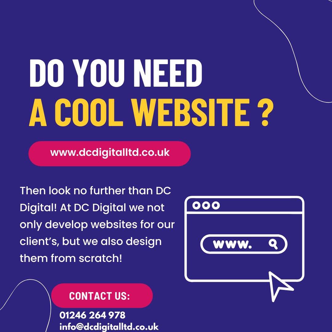 Our expert team will make your website with your target audience in mind ensuring that it captures their interest.

#dcdigital #websitedesign #businessdevelopment #business #socialmediatips #websitedevelopment