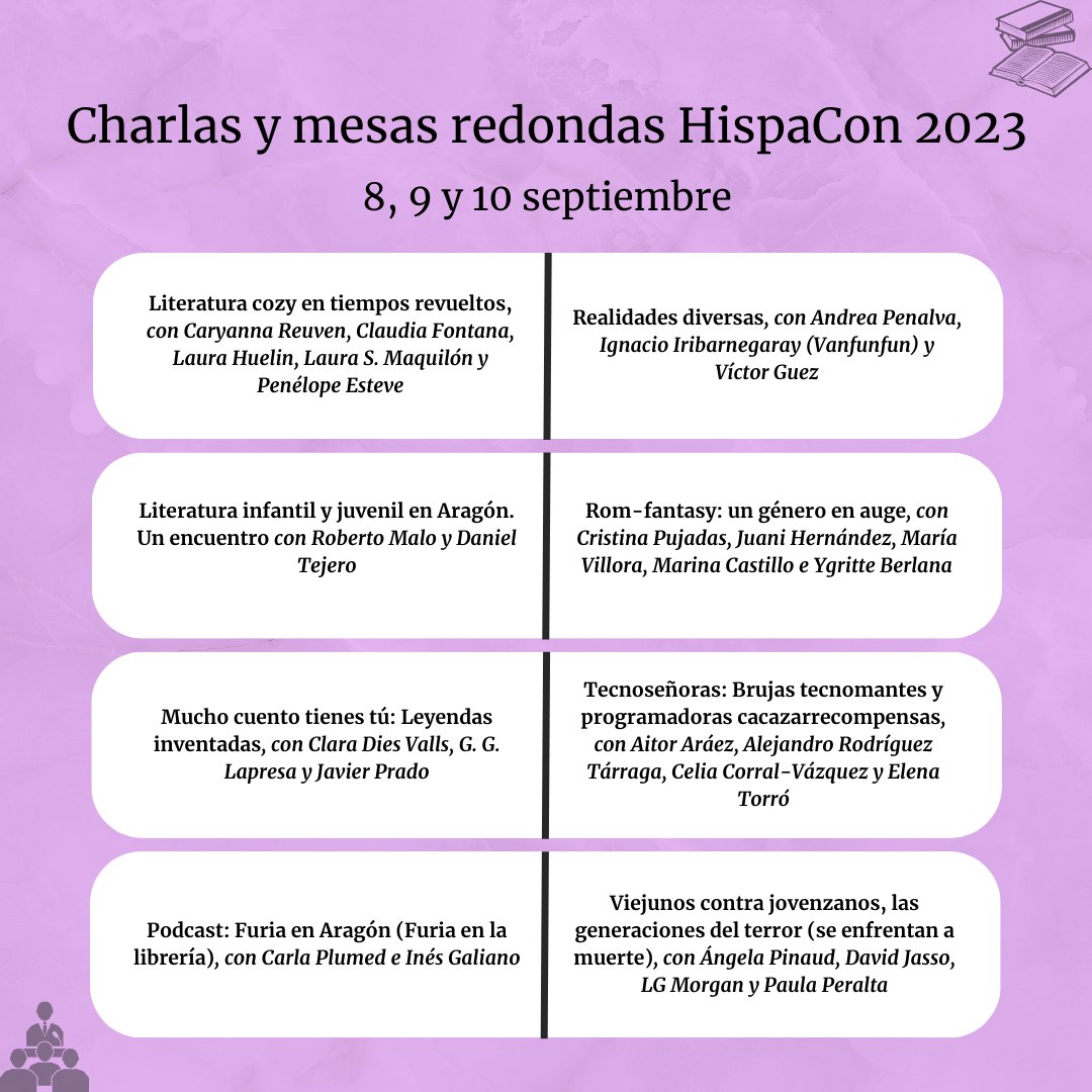 Viejunos contra jovenzanos: las generaciones del terror (se enfrentan a muerte) empieza en 30' en Salón de Actos @2023Hispacon 
– con <a href="/Relatos_Terror/">Angela Pinaud</a> <a href="/Paulapattata/">paula peralta pozanco. 🖤🤍</a> <a href="/LGmorganLG/">L.G.Morgan ¡ENCUÉNTRAME EN KO-FI!</a> <a href="/ChrisTNash1/">Chris T. Nash</a> y David Jasso