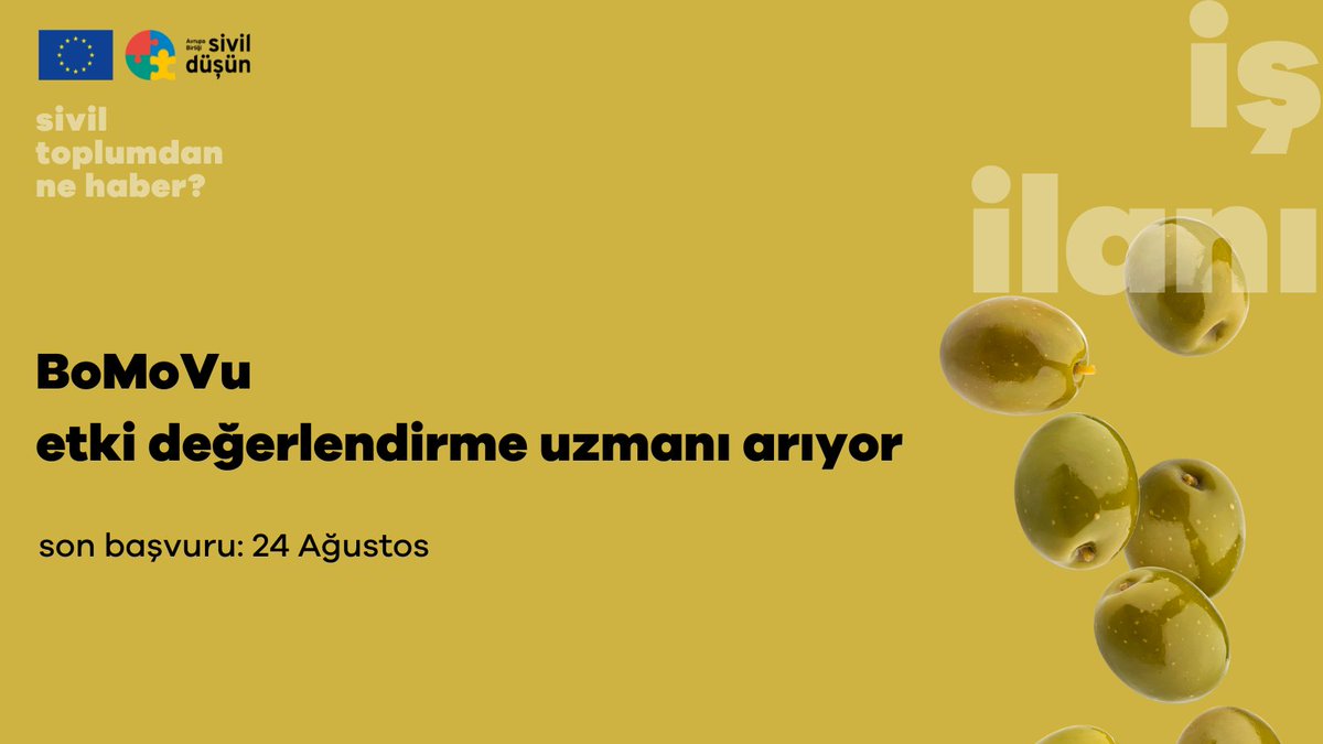 🔎<a href="/BoMoVu_/">BoMoVu</a> ,  etki değerlendirme uzmanı olarak çalışacak ekip arkadaşı arıyor.

detaylı bilgi ve başvuru👇
sivildusun.net/bomovu-etki-de…