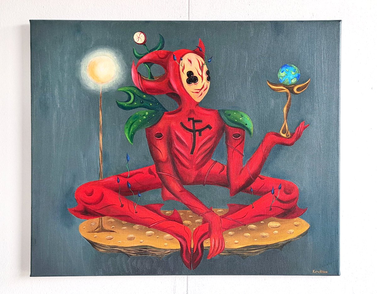 katerilian's tweet photo. ▪️ Humorous joke of Universe ▪️

Do we take our planet seriously? Were we created by mistake or was it a humorous joke of Universe?

"Morulin's world" collection
oil, cavas
50x60 cm
available https://t.co/RRsBwJeBjt