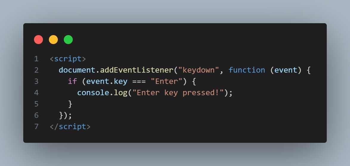 Ragulra06973932's tweet image. Thread 2/5 🧵: ⌨️ Keyboard Event: Javascript provides &quot;keydown&quot; &amp;amp; &quot;keyup&quot; for keyboard actions. Navigate, input, and shortcut seamlessly! #KeyboardEvents