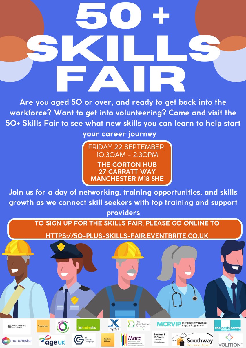 Over 50 &amp; looking to get into employment? 

Visit the skills fair below and you might improve your chances.