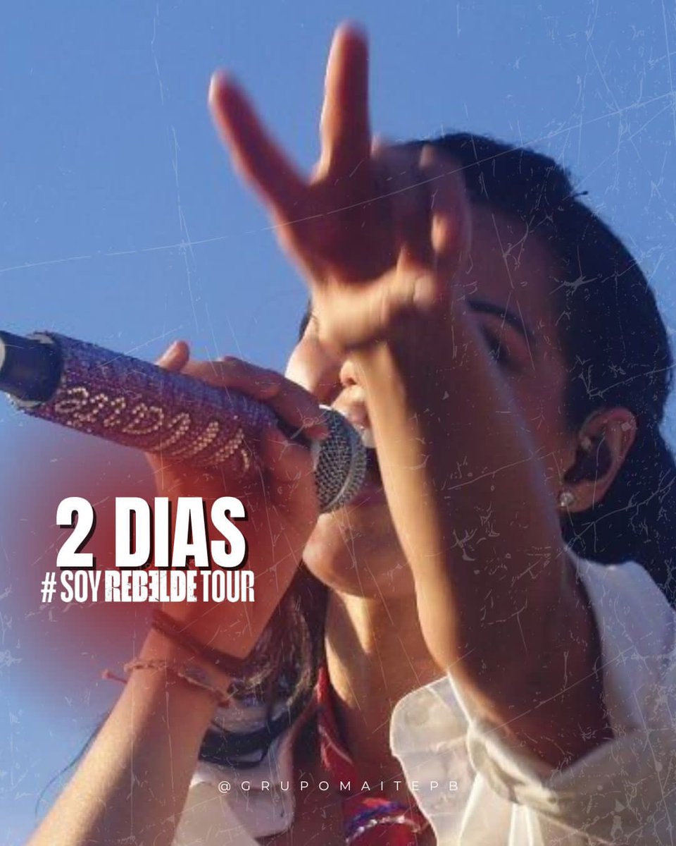 🚨 ATENÇÃO 🚨
Dentro de poucas horas acontecerá o primeiro show da  #SoyRebeldeTour !!!!

VOCÊS ESTÃO PREPARADOS? Nossa Maite vai vir grandona sem medo!!!