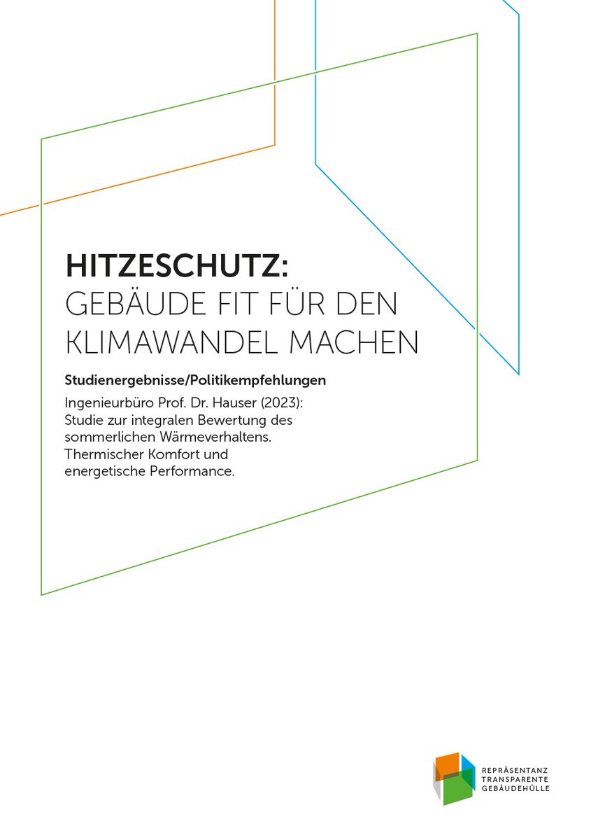Unsere neue Studie: Gebäude brauchen #Sonnenschutz! Weder bei Sanierungen noch beim Neubau kommt Sonnenschutz ausreichend zu Einsatz - im Sommer droht zunehmende #Überhitzung. Alle Ergebnisse: transparente-gebaeudehuelle.de/presse/studie-…