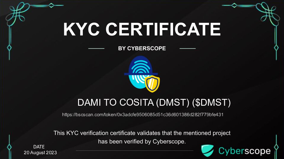 DamiToCosita's tweet photo. KYC AUDIT AND PROJECT VERIFIED BY #CYBERSCOPE
OUR PRESALE IS COMING ON #PINKSALE LESS THEN 2 HOURS
BE A PART OF HISTORIC JOURNEY
https://t.co/6vs79aTwGd
#DMST #DemiToCosita #1000x #MemeCoin https://t.co/J1KY7REebk