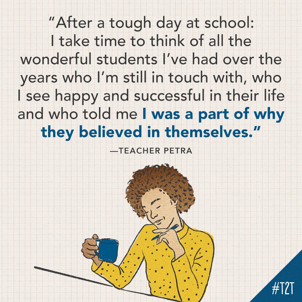 teacher2teacher's tweet photo. What keeps you going on a tough day? 

#TeacherHeart, via T @petramarxa https://t.co/sdrV9OKGoo