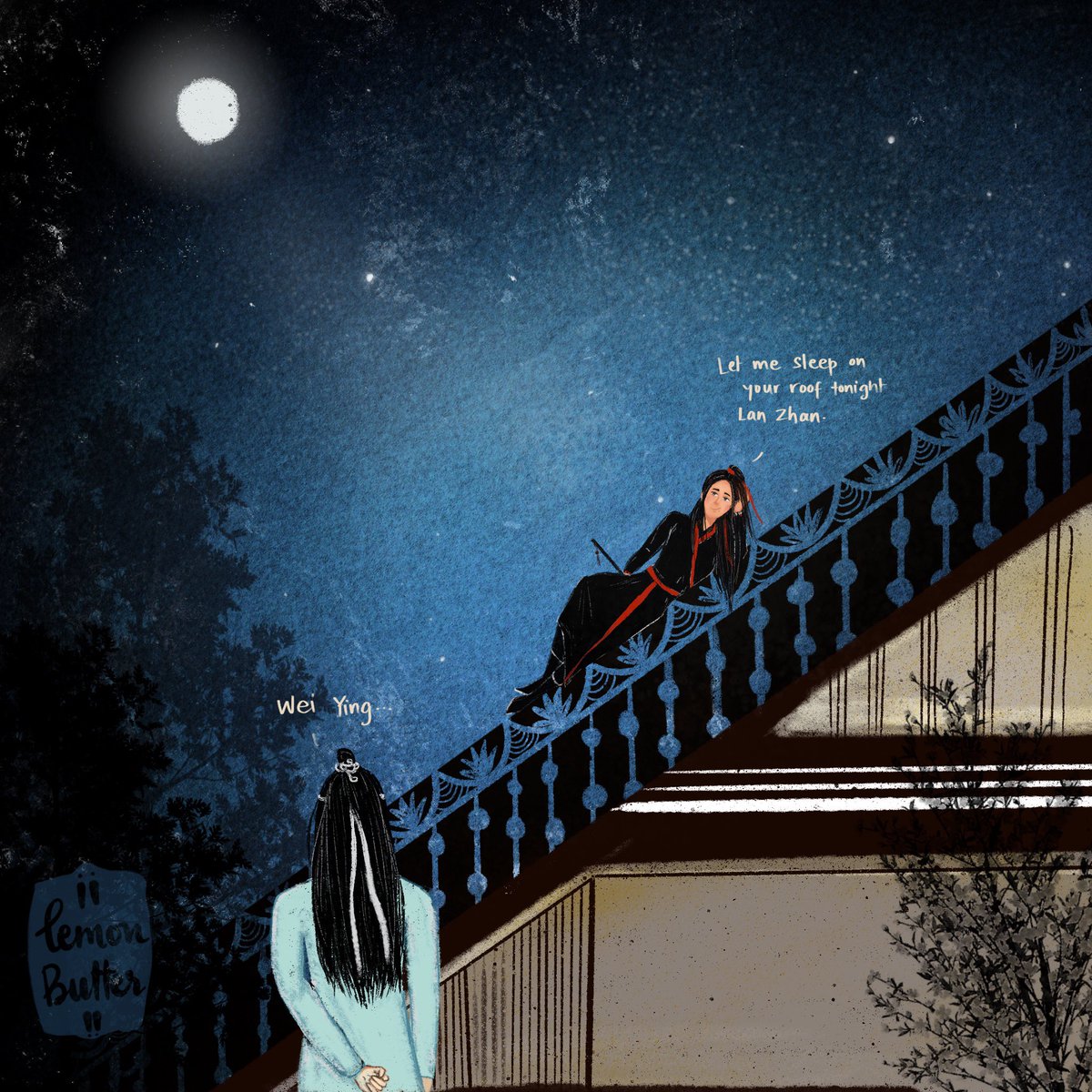 iiLemonButterii's tweet photo. Let me sleep on your roof tonight.#mdmz #wangxian https://t.co/kBMGZGWYNb