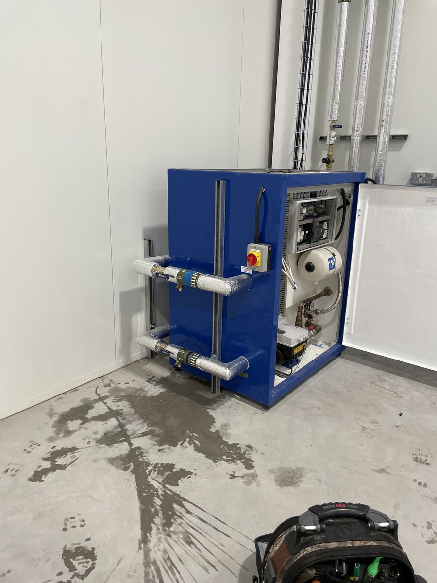 Stormsaver's tweet photo. Some of our recent rainwater harvesting system installations. The blue unit is our combi control panel which houses an internal break tank, pump set, and controls to enable water savings across the building. 

#rainwaterharvesting #waterconservation https://t.co/Er3TlUOVUj