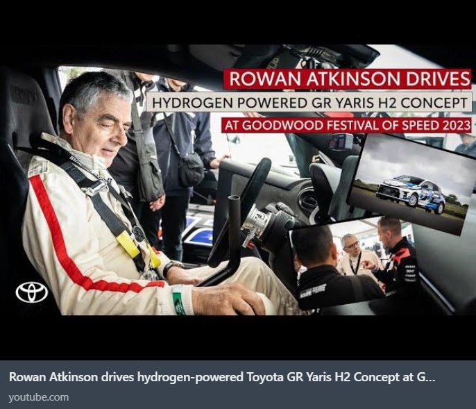Enapter (@enapter) on Twitter photo 🧸Mr Bean's Rowan Atkinson has swapped his trademark green Mini for a #greenhydrogen-powered Toyota GR Yaris H2 – fueled by 40 #AEM Electrolysers
▶️ youtu.be/WRzJ_U-HG-Q ◀️
<a href="/FuelCellSystems/">FuelCellSystems</a> <a href="/Protium18/">Protium</a> <a href="/fosgoodwood/">Goodwood FOS</a> <a href="/ToyotaMotorCorp/">Toyota Motor Corp.</a> <a href="/ToyotaSoCal/">Toyota</a> <a href="/CJacksonProtium/">Christopher Jackson</a>
(1/3)🔽 🧸Mr Bean's Rowan Atkinson has swapped his trademark green Mini for a #greenhydrogen-powered Toyota GR Yaris H2 – fueled by 40 #AEM Electrolysers
▶️ youtu.be/WRzJ_U-HG-Q ◀️
<a href="/FuelCellSystems/">FuelCellSystems</a> <a href="/Protium18/">Protium</a> <a href="/fosgoodwood/">Goodwood FOS</a> <a href="/ToyotaMotorCorp/">Toyota Motor Corp.</a> <a href="/ToyotaSoCal/">Toyota</a> <a href="/CJacksonProtium/">Christopher Jackson</a>
(1/3)🔽