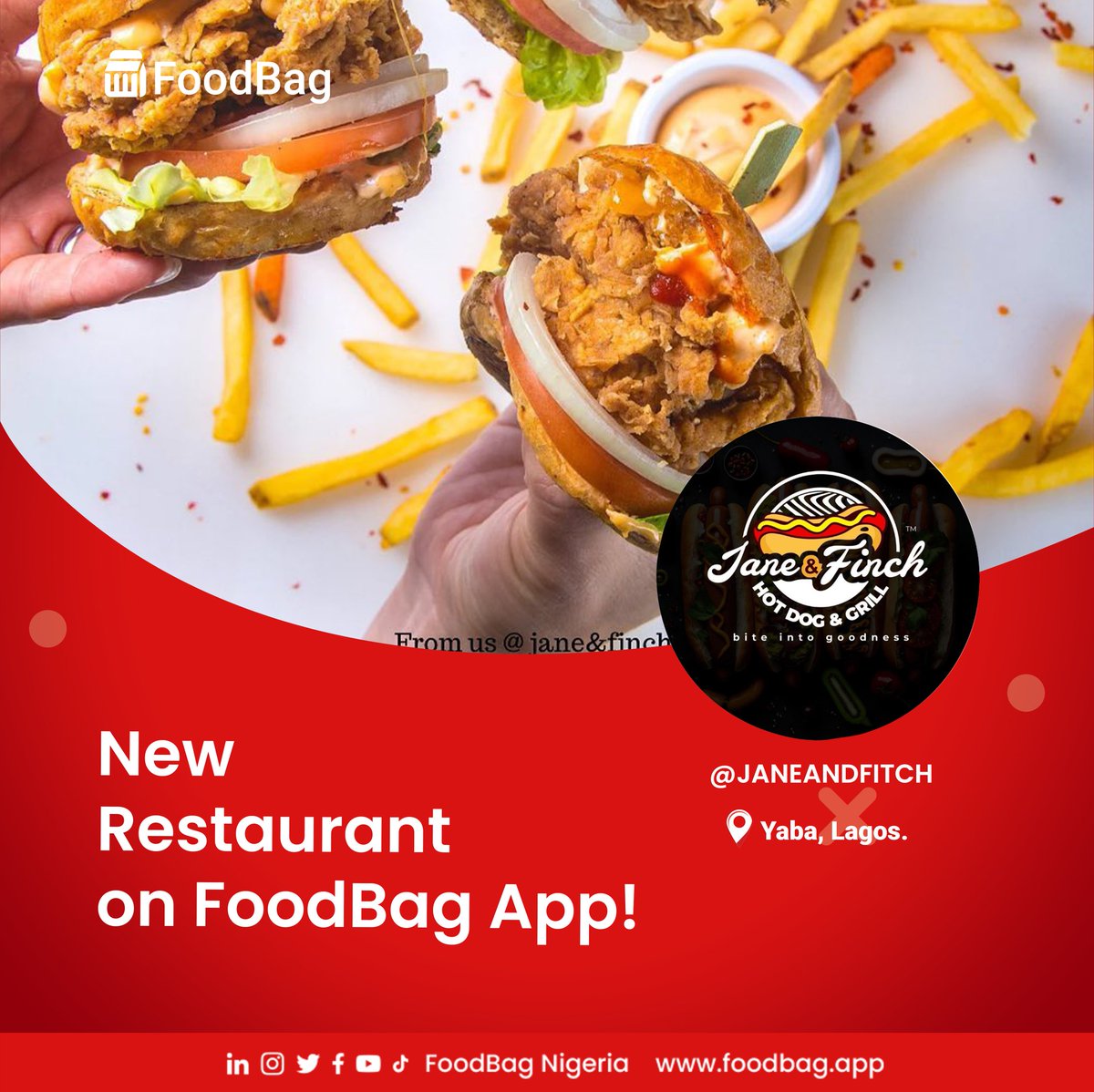 Welcome @janeandfinch_hotdog_and_grill 

Netflix and chill with Hot dog & grill from @janeandfinch_hotdog_and_grill 

Now available on the FoodBag App
Enjoy @foodbag_ng Enjoy @janeandfinch_hotdog_and_grill 

#foodbag_ng #FoodBagisComing #fooddeliveryapp #fastdelivery💯